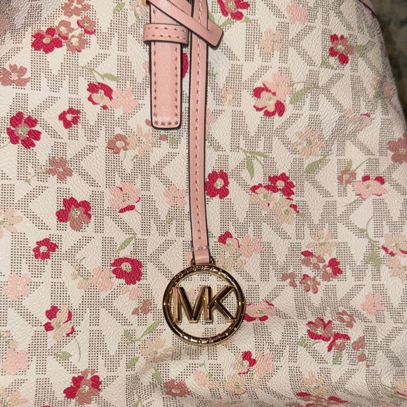 Michael Kors Pink Floral Tote Bag - Picture 3 of 9
